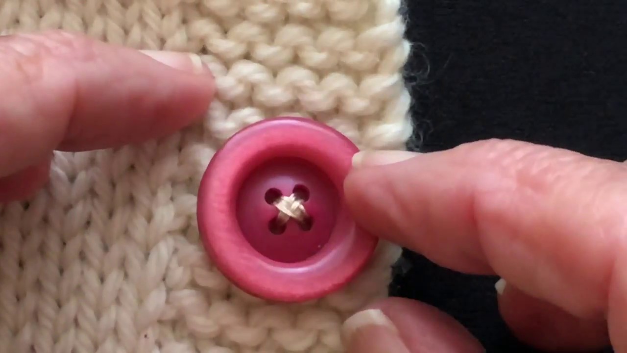 Adding a Button or Buttons to Your Knitting YouTube