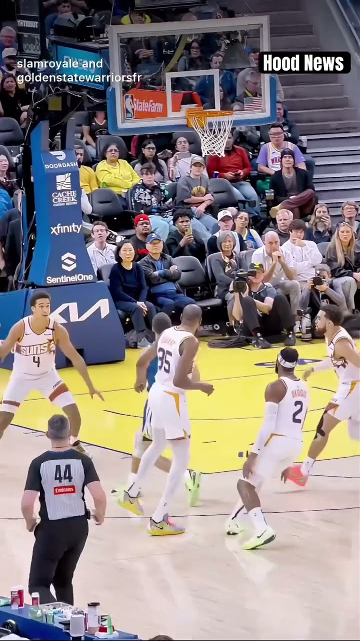 1v3 #hoodnews #stephencurry #warriors #kevindurant #suns #omg #how #wow #steph #basketball #shots