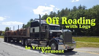 Driving The W900L - Offroading with logs in Vernon VT