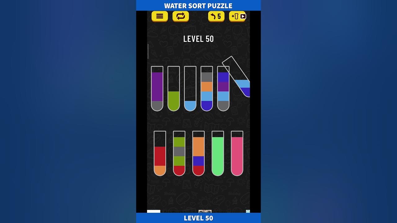 Как пройти уровень в water sort puzzle. Water sort puzzle 50 level. игра ватер сорт 50 уровень. water sport 50 уровень. watersport puzzle 50 уровень.