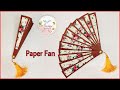 DIY Folding Paper Fan Tutorial How To Make Paper Fan Japanese Handheld Fan