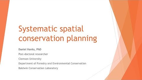 Systematic Spatial Conservation Planning