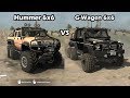Spintires Mudrunner Hummer H2 6x6 vs Mercedes G65 6x6