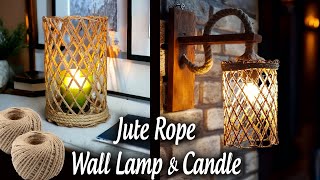 Jute rope Sconce Making - Wooden Sconce Making - Wall Lamp Making with Rope