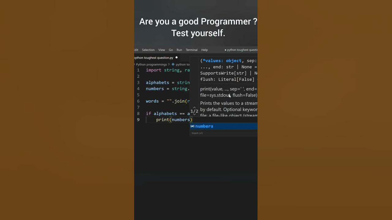 Python toughest Question only for pro programmers | Solve it if you are ...