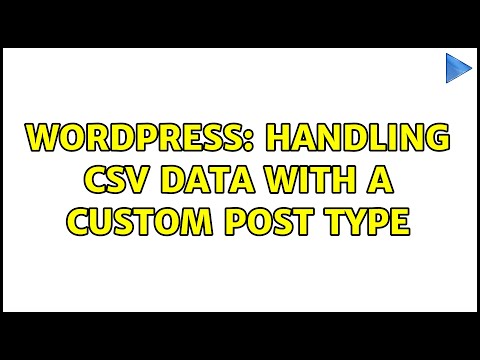 Wordpress: handling csv