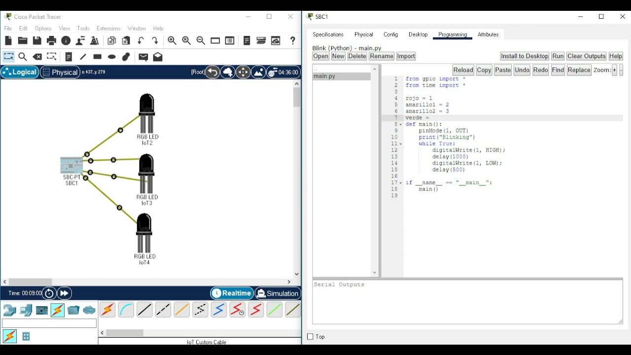 Cisco Packet Tracer: Semaforo programdo con Python - YouTube