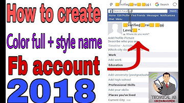 How to create color full + style name fb account 2018