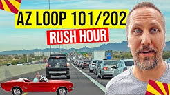 Gilbert, Arizona to Scottsdale, Arizona: AZ Loop 101 & 202 Freeway (Rush Hour) 