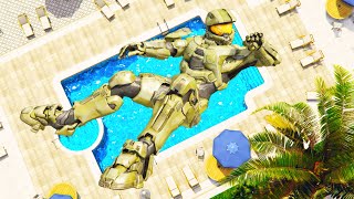 Master Chief in GTA 5: Crazy Ragdolls [Halo] - Episode 30