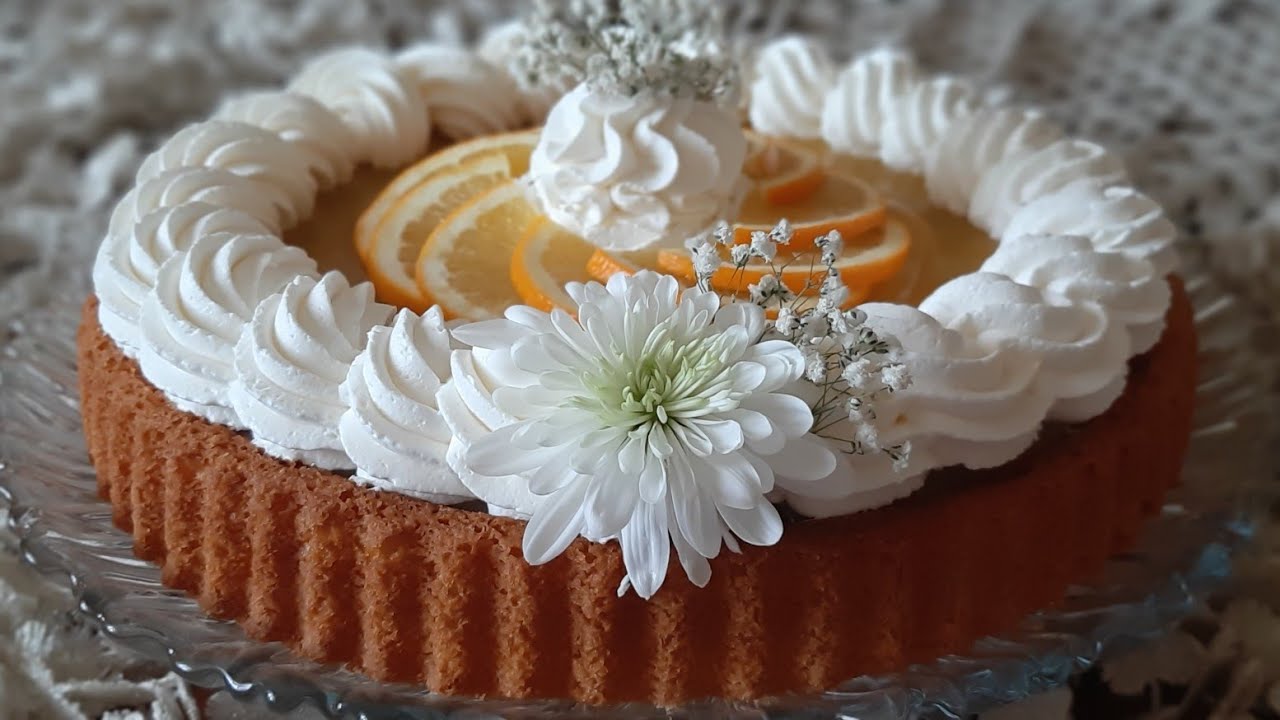 طلبية ديال اليوم👈👈كيك ببيضة واحدة على شكل تارت بالكريمة ديال البرتقال والجبن منعشة 💯ومن ألذ مايكون