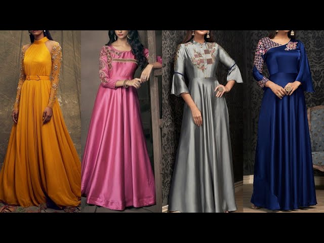 Western pink Women new printed gown, Stitched at Rs 450/piece in Surat |  ID: 24917704691