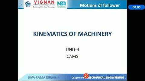Motion of follower for constant acceleration and deceleration