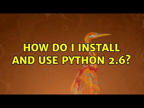 How do I install and use python 2.6?