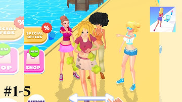 💄Makeover Run 👗 All Levels Gameplay  | 1 - 5 Level