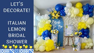 Amalfi Coast Balloon Backdrop Idea For A Bridal Shower