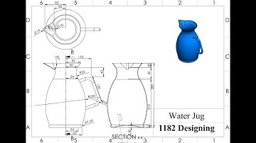 plastic water jug in Solidworks