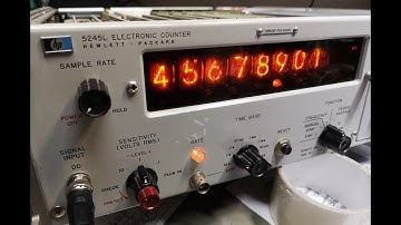 HP 5245L electronic counter 1968 8-digit nixie 50MHz test teardown