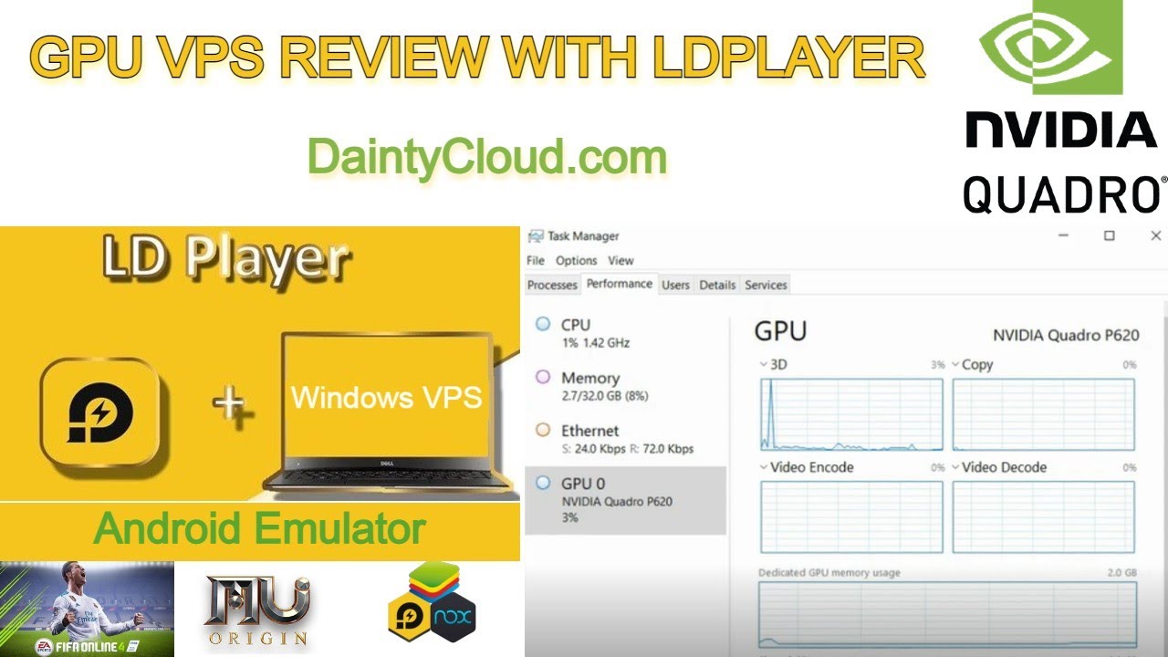 Cheap GPU VPS | Review GPU VPS Android Emulator LDplayer and Bluestacks - YouTube