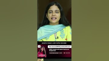 Rank 5 Mamta Yadav UPSC CSE 2020 | Best Advice For Mock Test