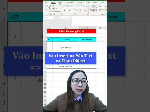 Tuyệt chiêu chèn file đính kèm vào trong Excel | Nguyễn Thị Hường 2023 Mới