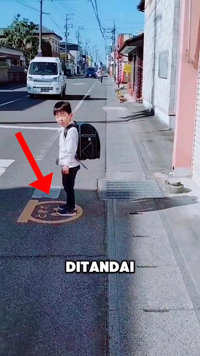 Beginilah cara anak-anak jepang menyebrang jalan‼️