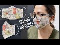 NO FOG Glasses Wearer Face Mask! | 3D FACE MASK SEWING TUTORIAL