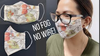 NO FOG Glasses Wearer Face Mask! | 3D FACE MASK SEWING TUTORIAL