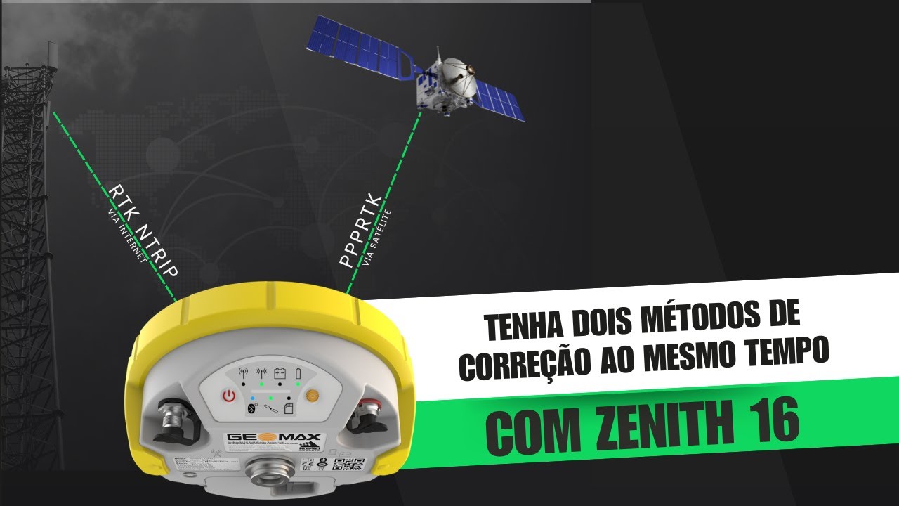 RTK SEM LIMITES! Demonstração em campo com RTK PPP e NTRIP ao mesmo tempo, usando Geomax Zenith16!