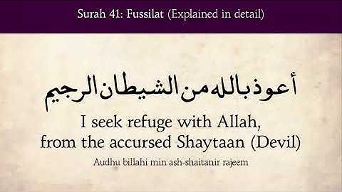 Surat Fussilat (Explained in detail) - 41 سورة فصلت                English Translation