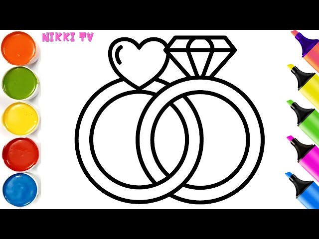easy to draw wedding rings - Clip Art Library