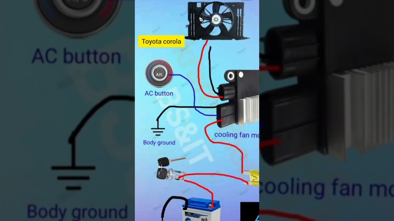 Toyota corola Rediator fan connection 🧑‍🔧🦾 #shots #trending #shorts #shortsfeed