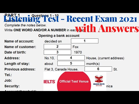 IELTS LISTENING ACTUAL TEST WITH ANSWERS | 14.09.2021