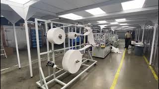 Fully automatic FFP2/FFP3/N95 mask making machine is working in our customer's factory