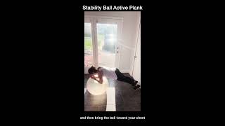 Stability Ball Active Plank #stabilitytraining #plank #corestability #shoulderstability