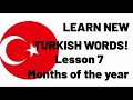 Learn Turkish :: Lesson 7 Months of the year