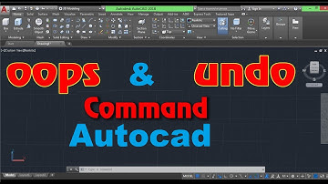 undo and oops command in AutoCAD II using oops command II AutoCAD Tutorial -15
