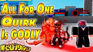 New All For One Quirk Is Godly Boku No Roblox Remastered Youtube - all for one mask roblox