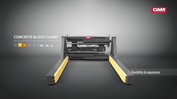 Concrete block clamp CAM attachments