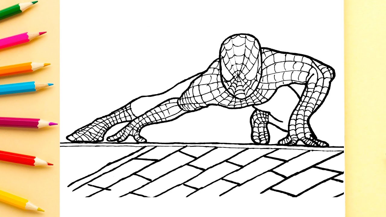 Spider Man 3 Drawing, Coloring Pages | Spiderman Color Pencil - YouTube