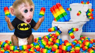 Macaco BonBon e uma Sanita Cheia de Gelado Arco Íris! 🚽🍦😱