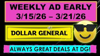 DOLLAR GENERAL WEEKLY AD EARLY 3/15/26 - 3/21/26