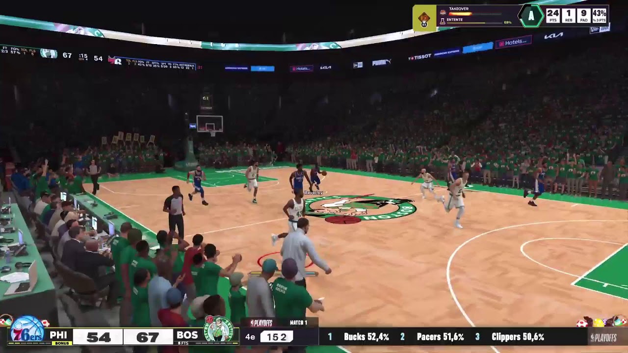 NBA 2K 25 Ma carrière saison Playoffs match 1