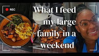 what I feed my large family in a weekend!