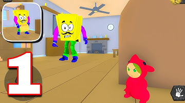 Spooky Sponge Neighbor House Scary Game Full Gameplay Walkthrough Part 1