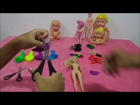 Como fazer roupinhas para Barbie com balão neon bexiga Neon 👗👙🧥 #barbie  