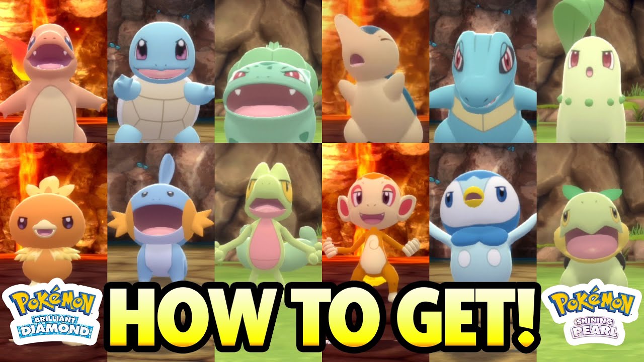 How to catch Chikorita, Totodile, and Cyndaquil in Pokemon Brilliant Diamond  and Shining Pearl