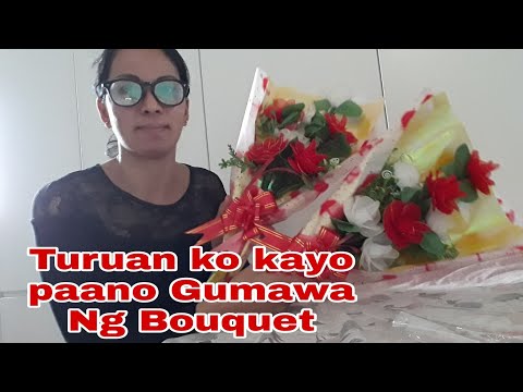 Turuan Kita Paano Gumawa ng Bouquet  | STOCKING FLOWERS FOLDING