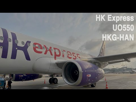 HK Express New Route, worth flying? UO550 Hong Kong (HKG) - Hanoi (HAN) A320 Flight Report (English)