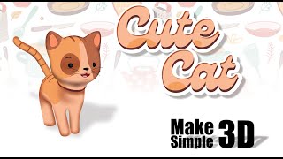 Cute Cat | Make Simple 3D Picture Using CorelDraw3D (Tutorial) screenshot 5